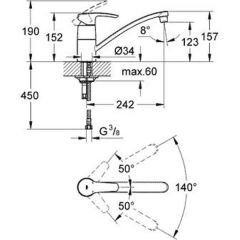 Смеситель Grohe Eurostyle 33977001