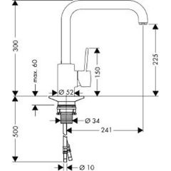 Смеситель Hansgrohe Axor Uno 14850000