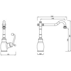 Смеситель Gro Welle Muskat Gold MSG771