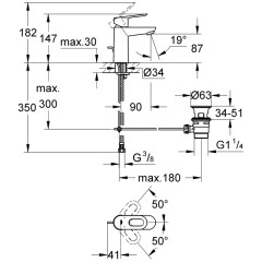 Смеситель для раковины Grohe BauLoop 23335000