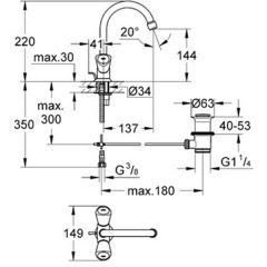 Смеситель Grohe Costa S 21257001