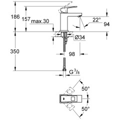 Смеситель для раковины Grohe Eurocube 23132000