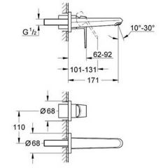 Смеситель Grohe Eurodisc Cosmopolitan 19573002