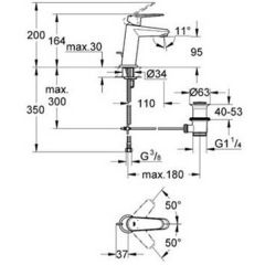 Смеситель Grohe Eurodisc Cosmopolitan 23049002