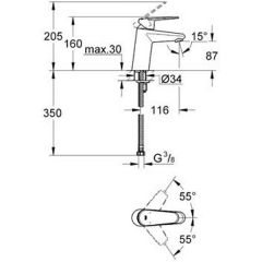 Смеситель Grohe Eurodisc Cosmopolitan 32469002