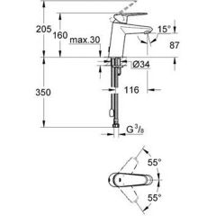Смеситель Grohe Eurodisc Cosmopolitan 33178002