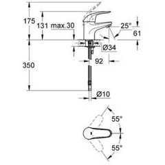 Смеситель Grohe Euroeco 32734000