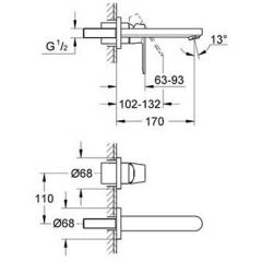 Смеситель Grohe Eurosmart Cosmopolitan 19381000