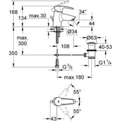 Смеситель Grohe Eurostyle 33552001