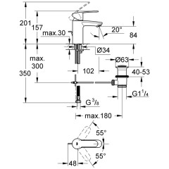 Смеситель для раковины Grohe Eurostyle Cosmopolitan 33552002