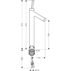 Смеситель Hansgrohe Axor Starck 10120000