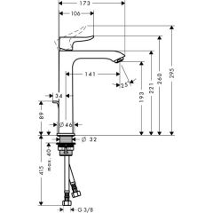 Смеситель Hansgrohe Metris 200 31183000