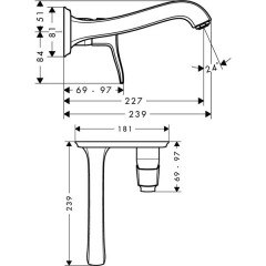 Смеситель Hansgrohe Metris Classic 31003000