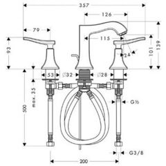 Смеситель Hansgrohe Metris Classic 31073000