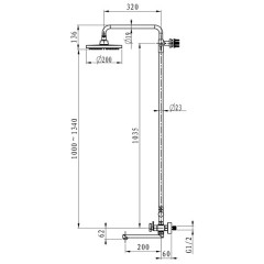 Душевая система Elghansa New Wave delta 2307593-2A
