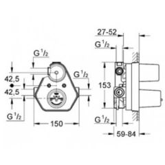 Скрытая часть термостата Grohe 34212000