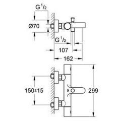 Смеситель Grohe Grohtherm 1000 Cosmopolitan 34215000