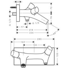 Смеситель Hansgrohe Axor Starck Organic 12410000