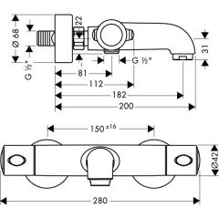 Смеситель Hansgrohe Ecostat 1001 EL 13241000