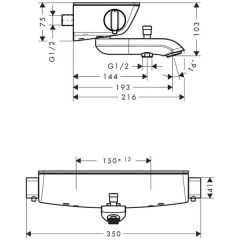 Смеситель Hansgrohe Ecostat Select 13141400