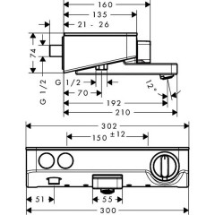 Смеситель Hansgrohe ShowerTablet Select 300 13151000