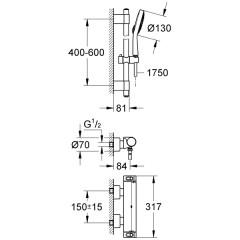 Смеситель для душа Grohe Grohtherm 2000 New 34281001 с термостатом