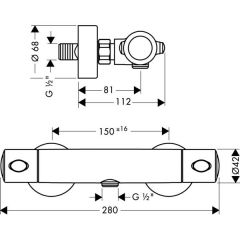 Смеситель Hansgrohe Ecostat 1001 EL 13261000