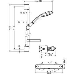 Смеситель Hansgrohe Ecostat 1001 EL 27085000