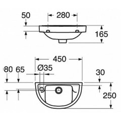 Раковина Gustavsberg Nordic 2450 L