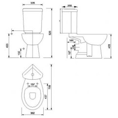 Унитаз Creavit Corner SD311 угловой