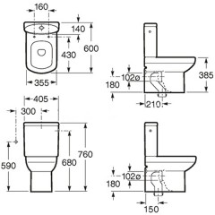 Бачок для унитаза Roca Dama Senso Compacto 341518000