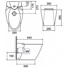 Биде Roca Veranda 357440000 напольное