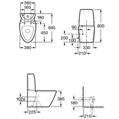 Бачок для унитаза Roca Veranda 341447000