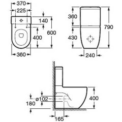 Унитаз Roca Meridian Compact 342248000 (без сиденья)
