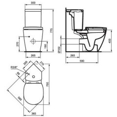 Унитаз Ideal Standard Connect Space E119501 угловой