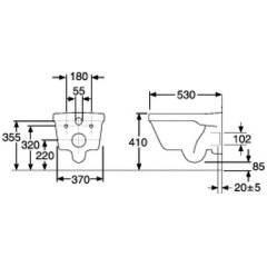 Унитаз Gustavsberg Hygienic Flush WWC 5G84HR01 подвесной (без сиденья)