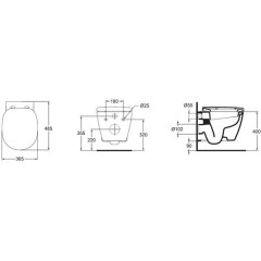 Унитаз Ideal Standard Connect Space E804601 подвесной