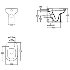 Унитаз Ideal Standard Playa J492501 приставной