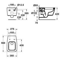 Унитаз Ideal Standard Ventuno T316501 подвесной
