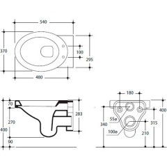 Унитаз Kerasan Cento 351501 подвесной
