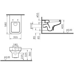 Унитаз VitrA Water Jewels 4328B003 подвесной