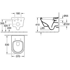 Инсталляция Villeroy & Boch ViConnect 92246100 + Villeroy & Boch Omnia Architectura 5684H101 с сиденьем