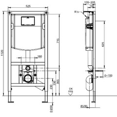 Инсталляция Villeroy & Boch ViConnect 92246100 + Villeroy & Boch Omnia Architectura 5684H101 с сиденьем