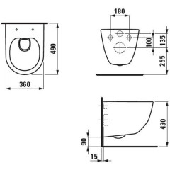 Инсталляция Viega Eco 673192 + Laufen PRO rimless 820965 с сиденьем