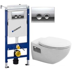 Инсталляция Geberit Duofix 458.162.21.1 + Duravit Duraplus 254709 с сиденьем