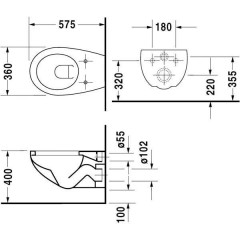 Инсталляция Geberit Duofix 458.162.21.1 + Duravit Duraplus 254709 с сиденьем