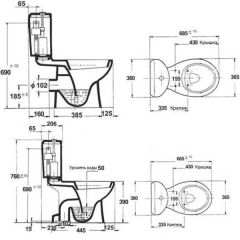 Унитаз Jacob Delafon Patio E4101