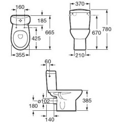 Унитаз Roca Victoria 342399000 (без сиденья)