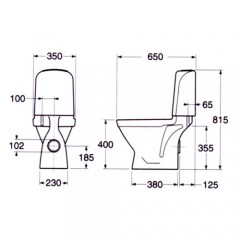Унитаз Gustavsberg Nordic Duo 2310 (GB112310301707) (без сиденья)