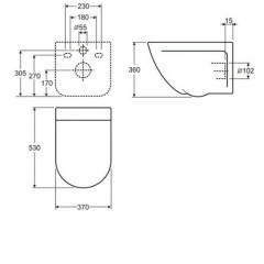 Унитаз Gustavsberg Artic 4330 подвесной (без сиденья)